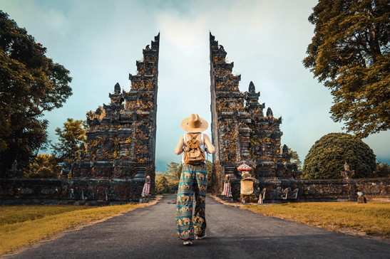 Woman exploring Bali Indonesia