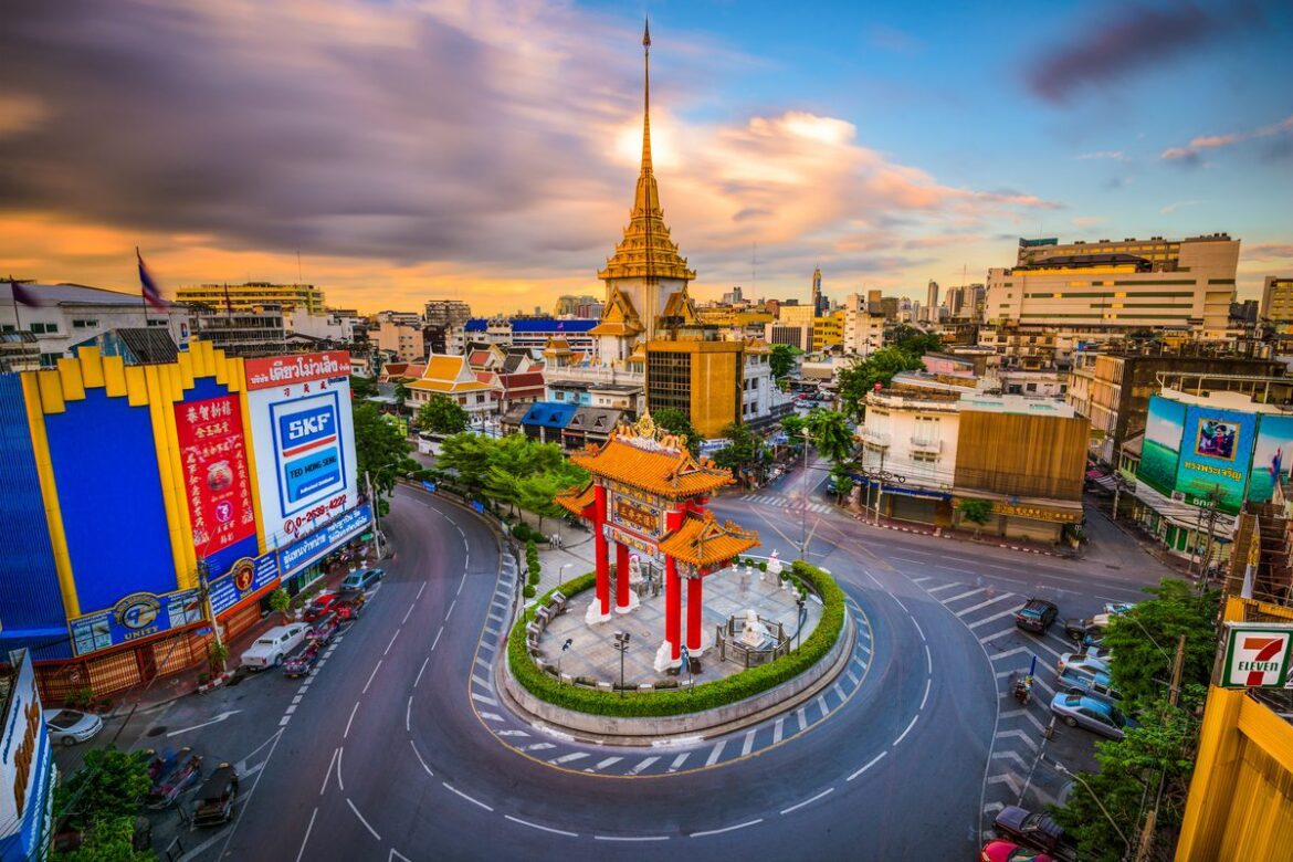 Bustling Yaowarat Road in Bangkok's Chinatown